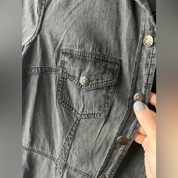 Jessica Simpson - grey denim bottom down dress - Picture 4 of 6